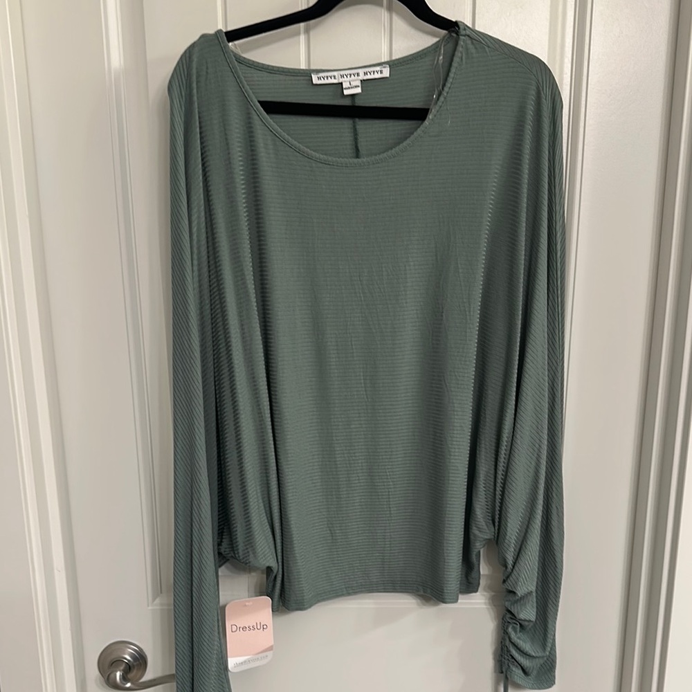 Sage Green Long Sleeve Top